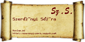 Szerényi Sára névjegykártya
